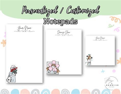 Cute Personalized Notepads