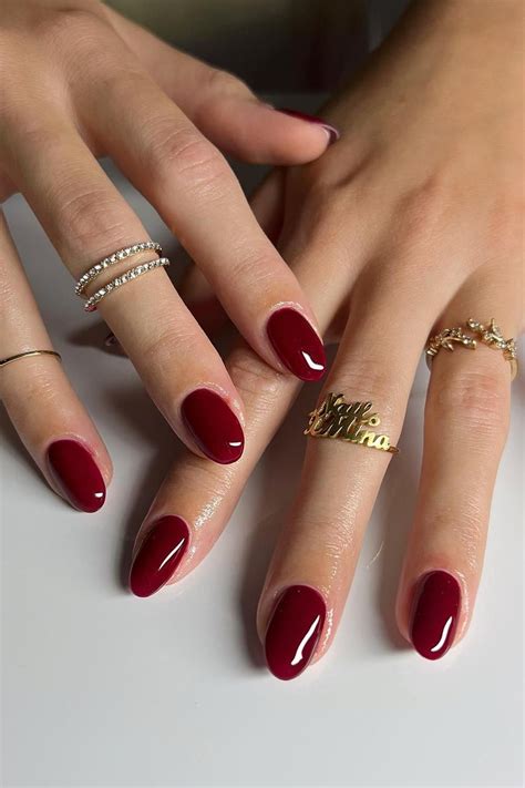 Cute Plain Red Nails