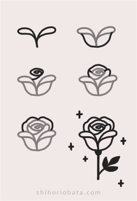 Cute Rose Doodles Easy