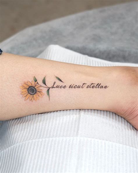 Cute Sunflower Tattoos