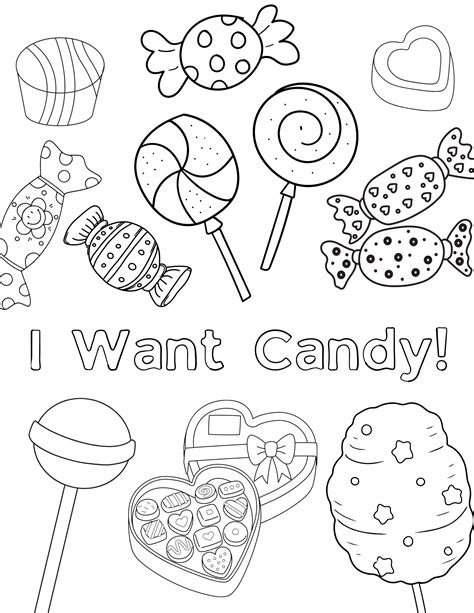 Cute Sweets Coloring Pages
