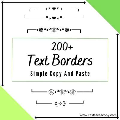 cute text borders copy and paste