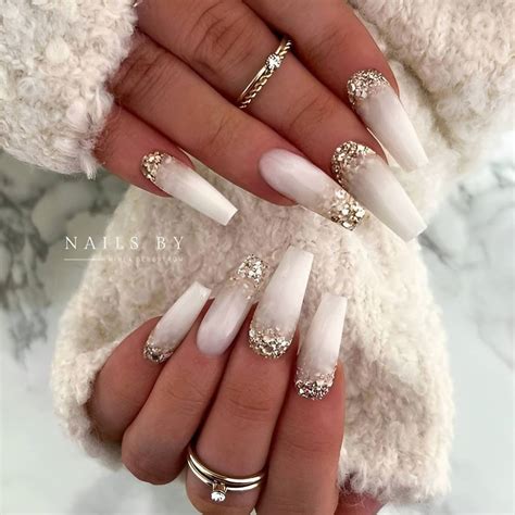 Cute White Prom Nails