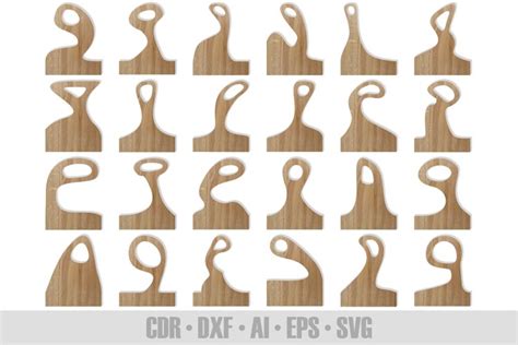 Cutting Board With Handle Pattern