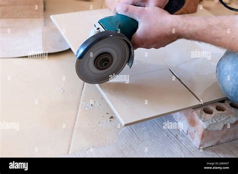 Cutting Ceramic Floor Tile With Angle Grinder