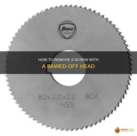 Cutting Off A Screw Head