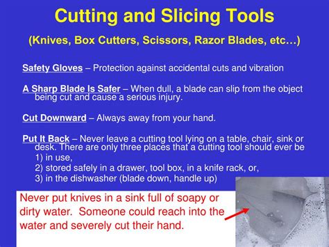Cutting Tools Safety Rules