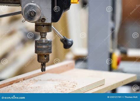 Cutting Wood Using Drill Machine