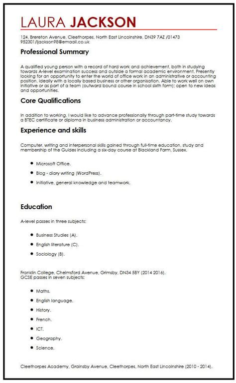Resume Templates With No Experience Resume Templates