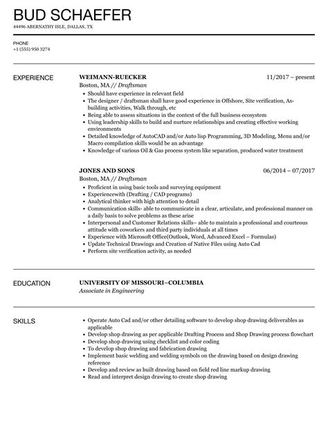 Civil Draftsman Resume PDF Format