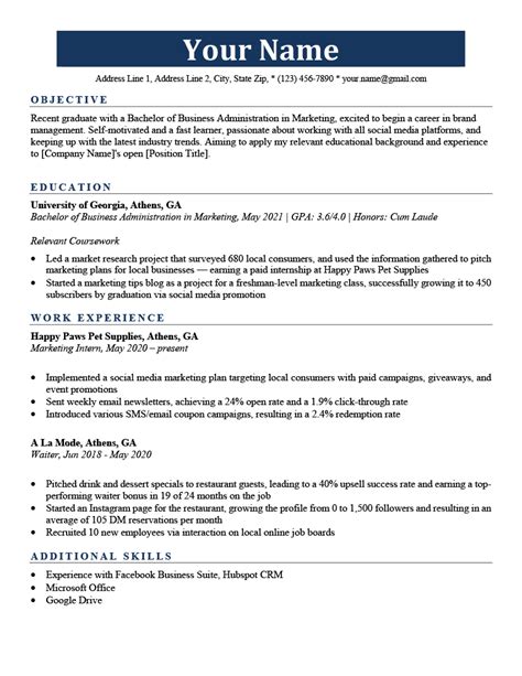 Current College Student Resume planner template free
