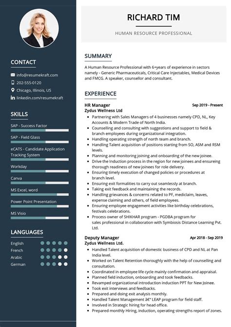 FREE 26+ HR Resume Templates in MS Word Pages PDF AI