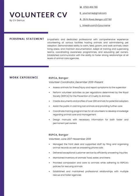 How to List Volunteer Work Experience on a Resume Example