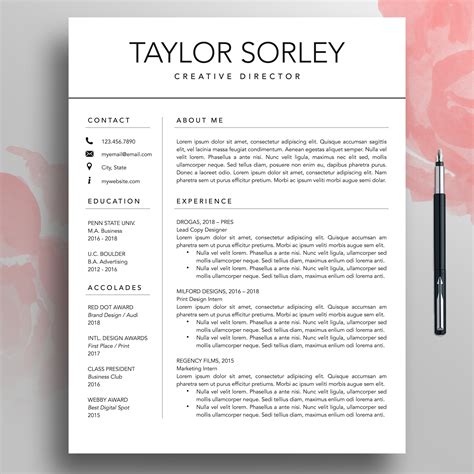 Cv Template For Pages