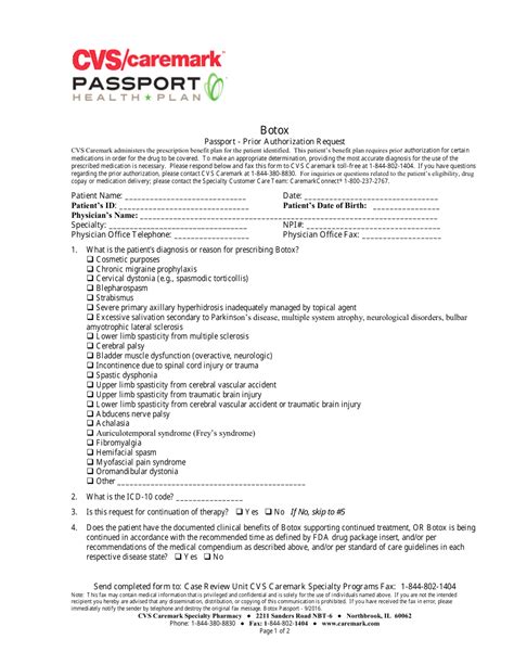 Cvs Caremark Botox Auth Form