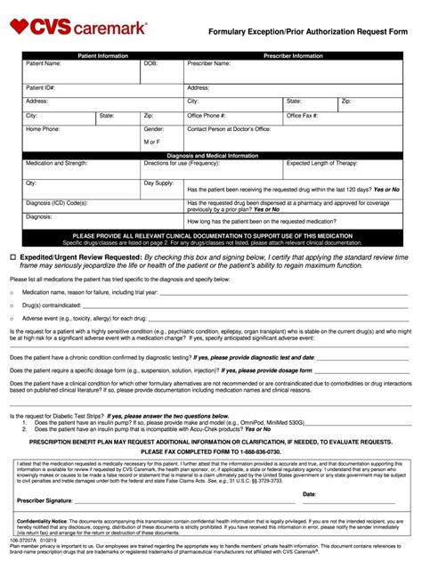 Cvs Caremark Exception Form