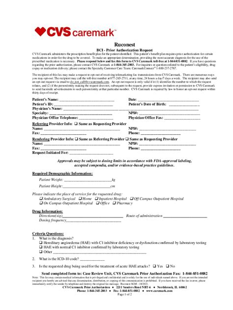 Cvs Caremark Prior Authorization Form Remicade