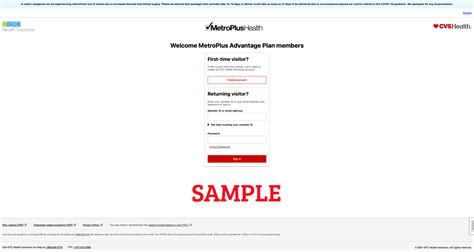 cvs metroplus otc login account