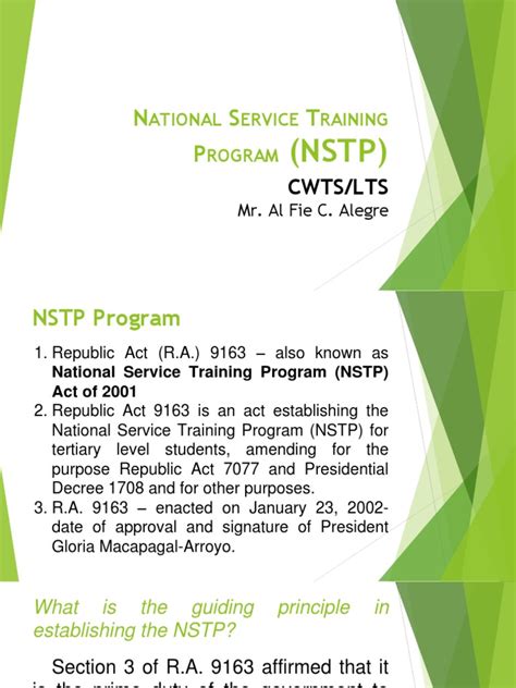 cwts meaning in nstp importance