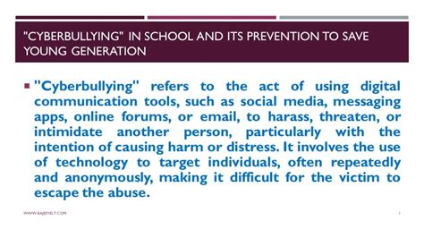 cyberbullying examples in school