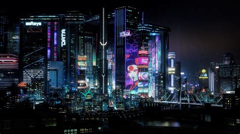 cyberpunk 2077 city wallpaper