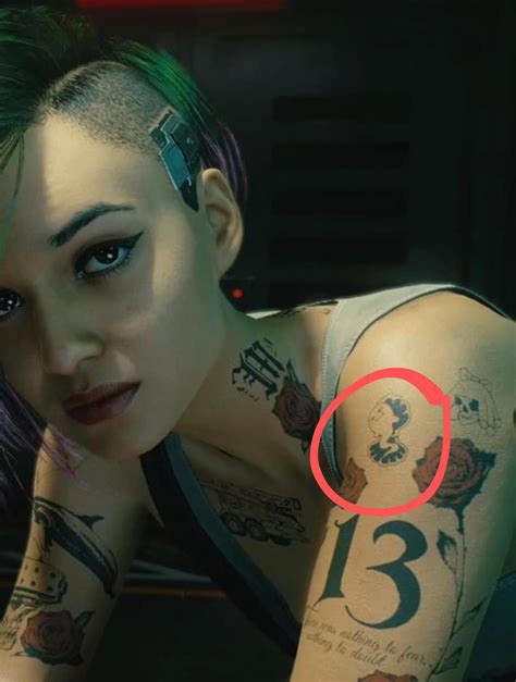 cyberpunk 2077 judy alvarez tattoos