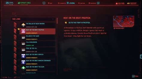 cyberpunk 2077 side mission list