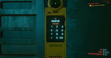 Cyberpunk Locked Door Code