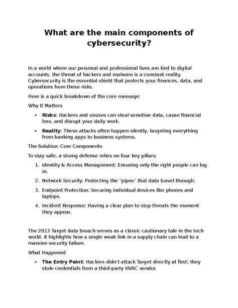 Cybersecurity Breach