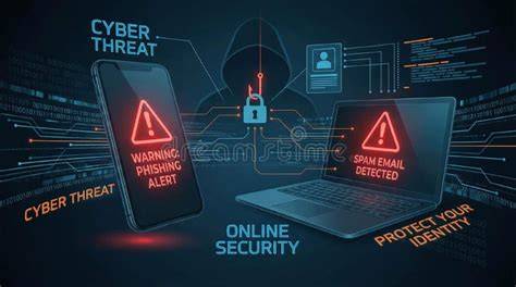 フィッシングやマルウェアへの警戒を示すセキュリティ画像