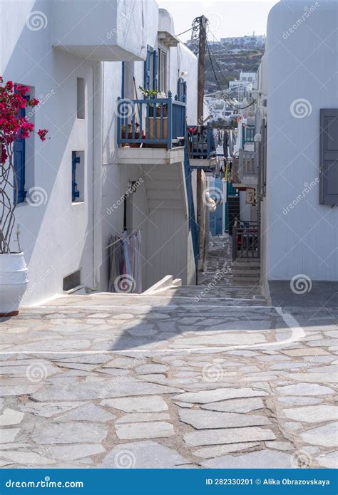 cycladic town streets