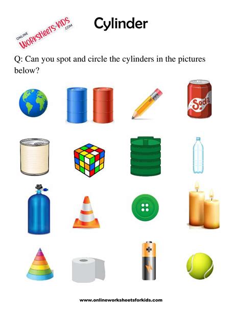 Cylinder Shape Examples For Kindergarten