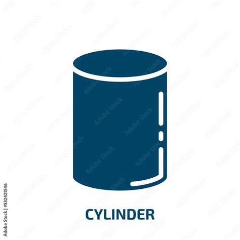 Cylinder Icon Vector Sign And Symbol Isolated On White Background