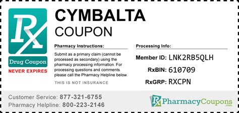 cymbalta manufacturer coupon 2015