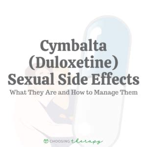 cymbalta sexual side effects in women