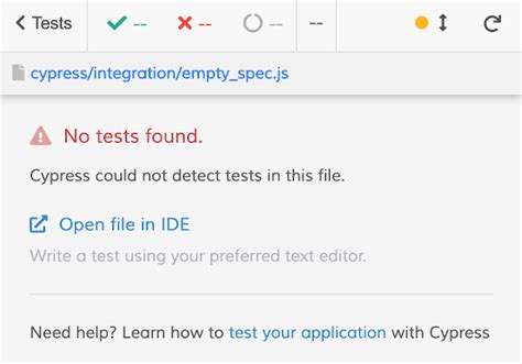 Cypress Error Messages