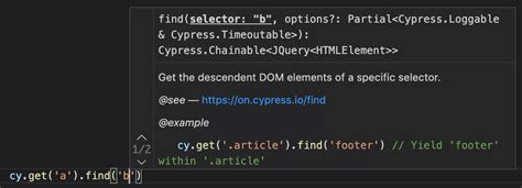 Cypress Find Examples
