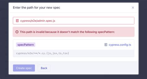 cypress spec pattern not working