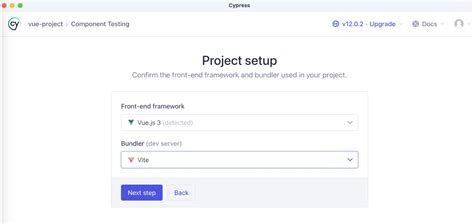 Cypress Vuejs Component Testing