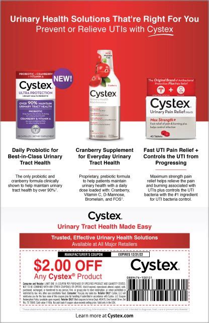 Cystex Coupon Printable