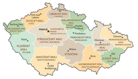 czech republic regional map