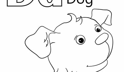 D is for Dog | Letter D Coloring Page PDF | D is for dog, Alphabet