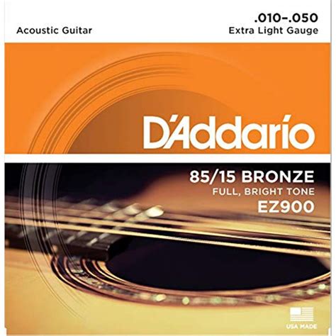 d'addario medium gauge acoustic strings