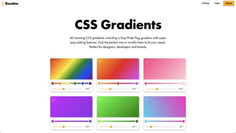 Gradienta plus de 150 dégradés de couleurs CSS pour vos projets