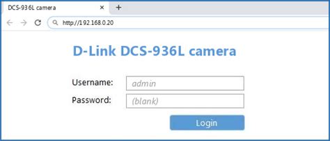 d link camera admin password