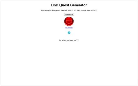 Random Quest Generator DnDHomebrew