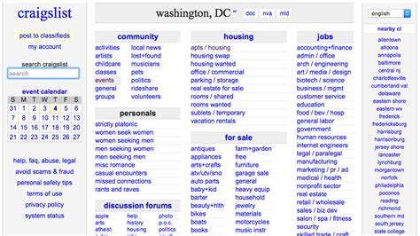 d.c. craigslist