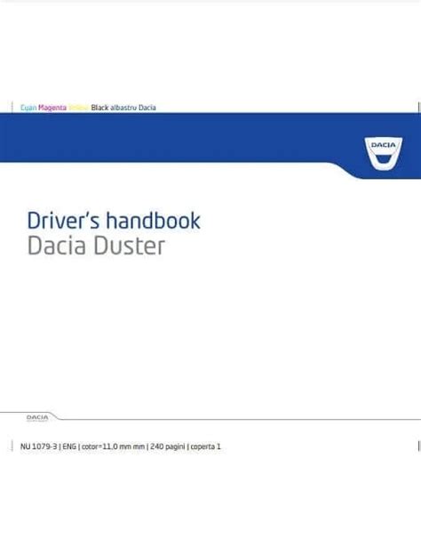 dacia duster 2023 user manual pdf