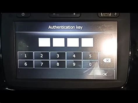 dacia duster authentication key