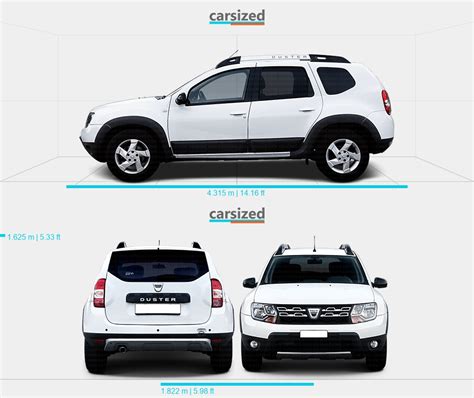 dacia duster length and width